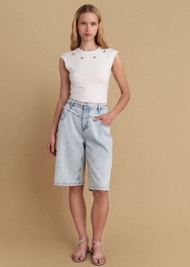 Μπλούζα με διακοσμητικές λεπτομέρειες - 5206634942296