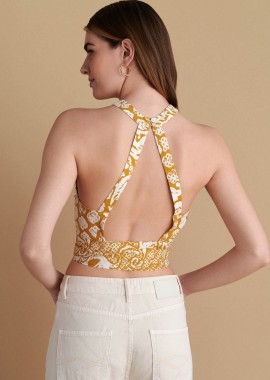 Τοπ αμάνικο εμπριμέ με δέσιμο πίσω - 5206634958839