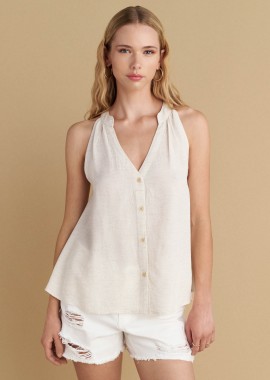 Τοπ αμάνικο με κουμπιά - 5206634961679