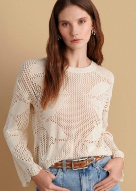 Μπλούζα με διάτρητη πλέξη - 5206634964076