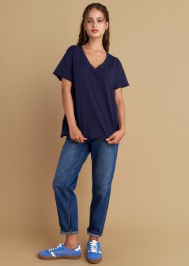 Μπλούζα μονόχρωμη basic - 5206987588844