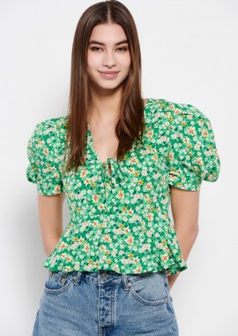 Γυναικείο τοπ με all over φλοράλ τύπωμα