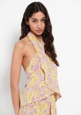 Εμπριμέ halter neck top