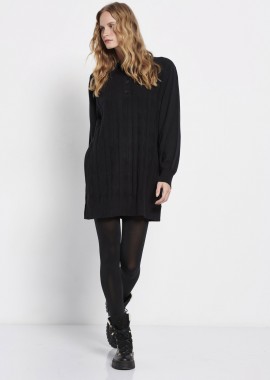 Relaxed cable knit μίνι φόρεμα