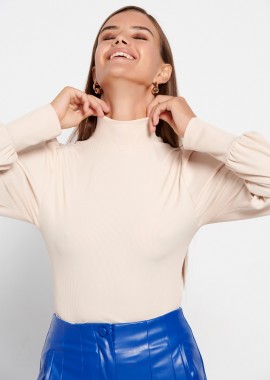 Μακρυμάνικη μπλούζα σε ύφανση rib