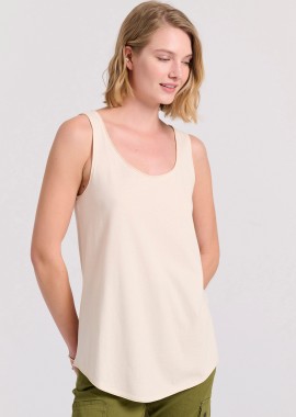 Tank top από οργανικό βαμβάκι με raw edges