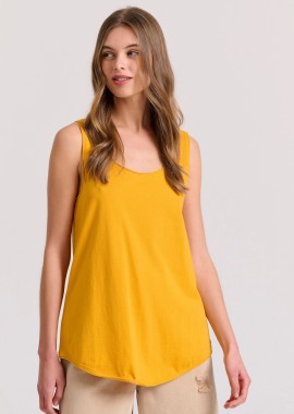 Tank top από οργανικό βαμβάκι με raw edges