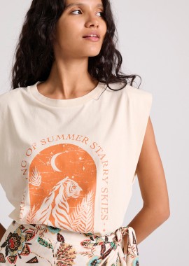 Γυναικείο t-shirt από οργανικό βαμβάκι με τύπωμα