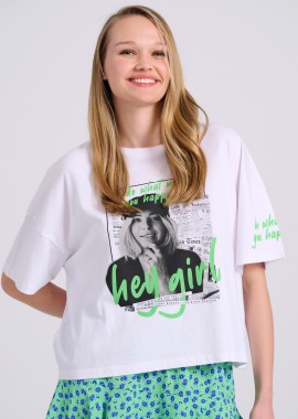Oversized t-shirt με photographic τύπωμα