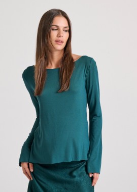 Μακρυμάνικη μπλούζα με raw edges