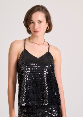 Αμάνικο τοπ με παγιέτες