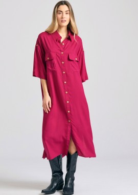 Oversized μάξι σεμιζιέ φόρεμα σε boho look