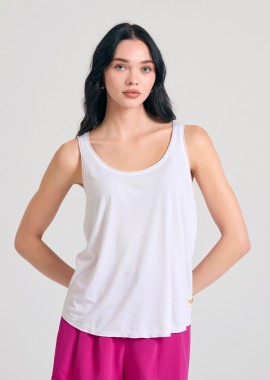 Γυναικείο μονόχρωμο tank top από βισκόζη