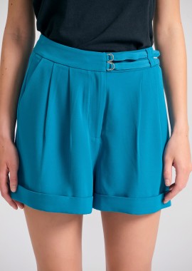 Loose fit σορτς με πιέτες στη μέση