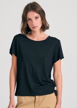 Γυναικείο μονόχρωμο t-shirt από βισκόζη