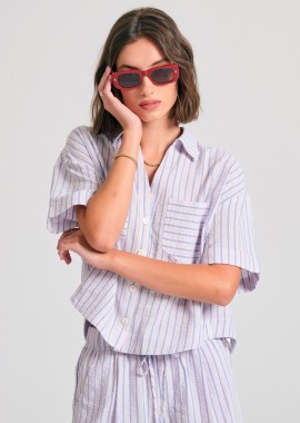 Γυναικείο oversized πουκάμισο με ρίγες