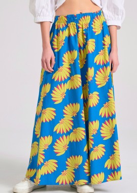Oversized εμπριμέ παντελόνα με exotic τύπωμα