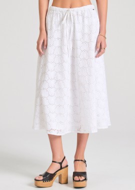 Μίντι embroidery φούστα σε γραμμή Άλφα