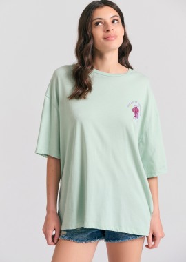 Loose fit t-shirt με photographic τύπωμα στην πλάτη