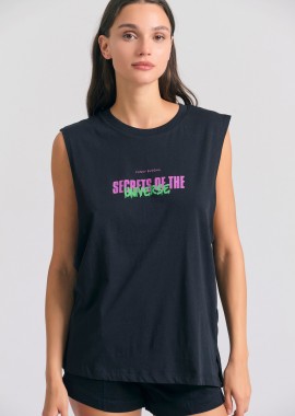 Γυναικείο t-shirt με zodiac art τύπωμα στην πλάτη