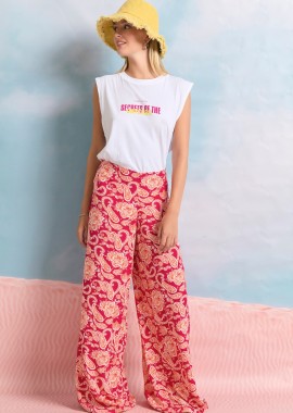 Γυναικείο t-shirt με zodiac art τύπωμα στην πλάτη