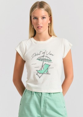 Γυναικείο t-shirt με φωτογραφικό τύπωμα