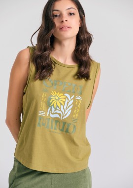 Γυναικείο t-shirt από οργανικό βαμβάκι με graphic print