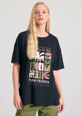 Γυναικείο t-shirt με abstract graphic τύπωμα