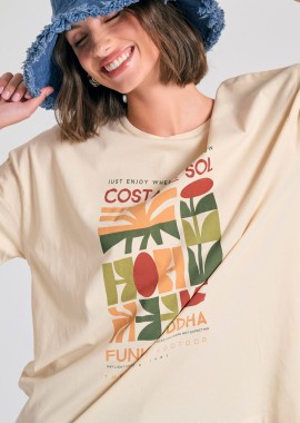 Γυναικείο t-shirt με abstract graphic τύπωμα