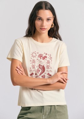 Γυναικείο t-shirt με exotic τύπωμα