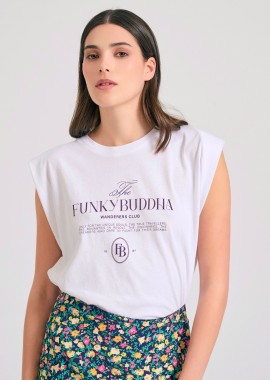 T-shirt με Funky Buddha τύπωμα στο στήθος