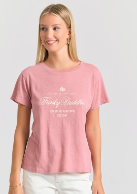 Γυναικείο t-shirt με branded vintage τύπωμα