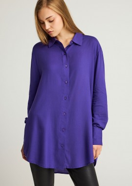 Γυναικείο relaxed fit πουκάμισο απο βισκόζη