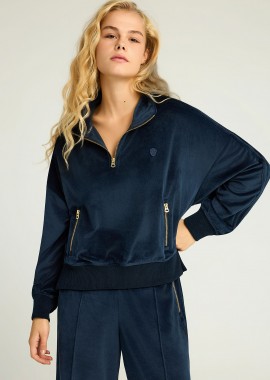 Γυναικείο βελουτέ φούτερ