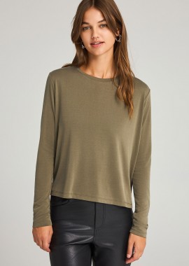 Μακρυμάνικη μπλούζα με στρογγυλή λαιμόκοψη