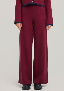 Πλεκτό wide leg παντελόνι