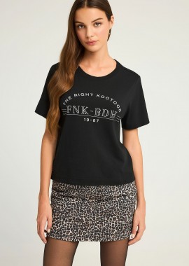 Βαμβακερό t-shirt με τύπωμα