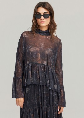 Γυναικεία μπλούζα με βολάν