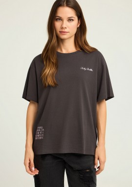 Τ-shirt με τύπωμα στην πλάτη text artwork