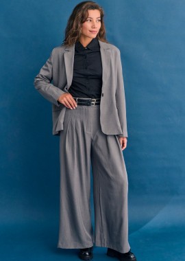 Loose fit μονόχρωμη παντελόνα