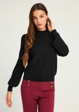 Γυναικείο πλεκτό με bishop μανίκια