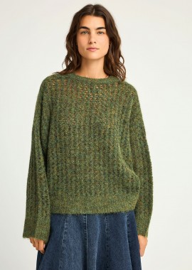 Sustainable πλεκτή μπλούζα με τελείωμα rib