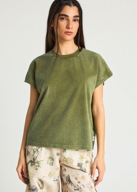 T-shirt με άνοιγμα στο μανίκι