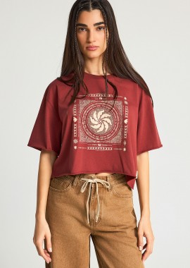 Γυναικείο loose fit T-shirt με τύπωμα