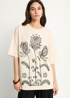 Γυναικείο loose t-shirt με τύπωμα