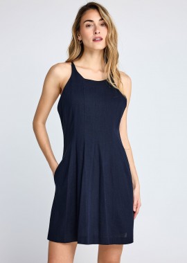 Μίνι φόρεμα linen blend
