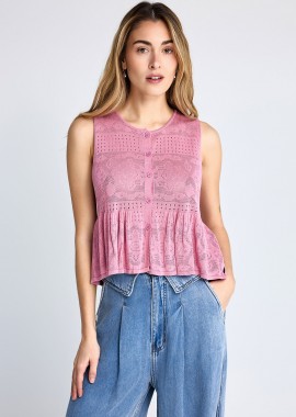 Αμάνικο crochet τοπ