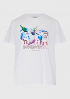 Loose βαμβακερό t-shirt με τύπωμα