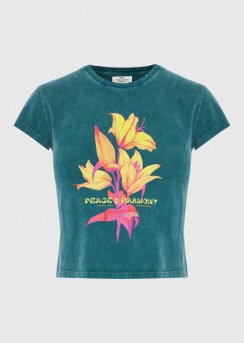 Γυναικείο slim t-shirt με τύπωμα