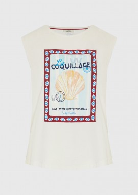 Γυναικείο βαμβακερό t-shirt με τύπωμα